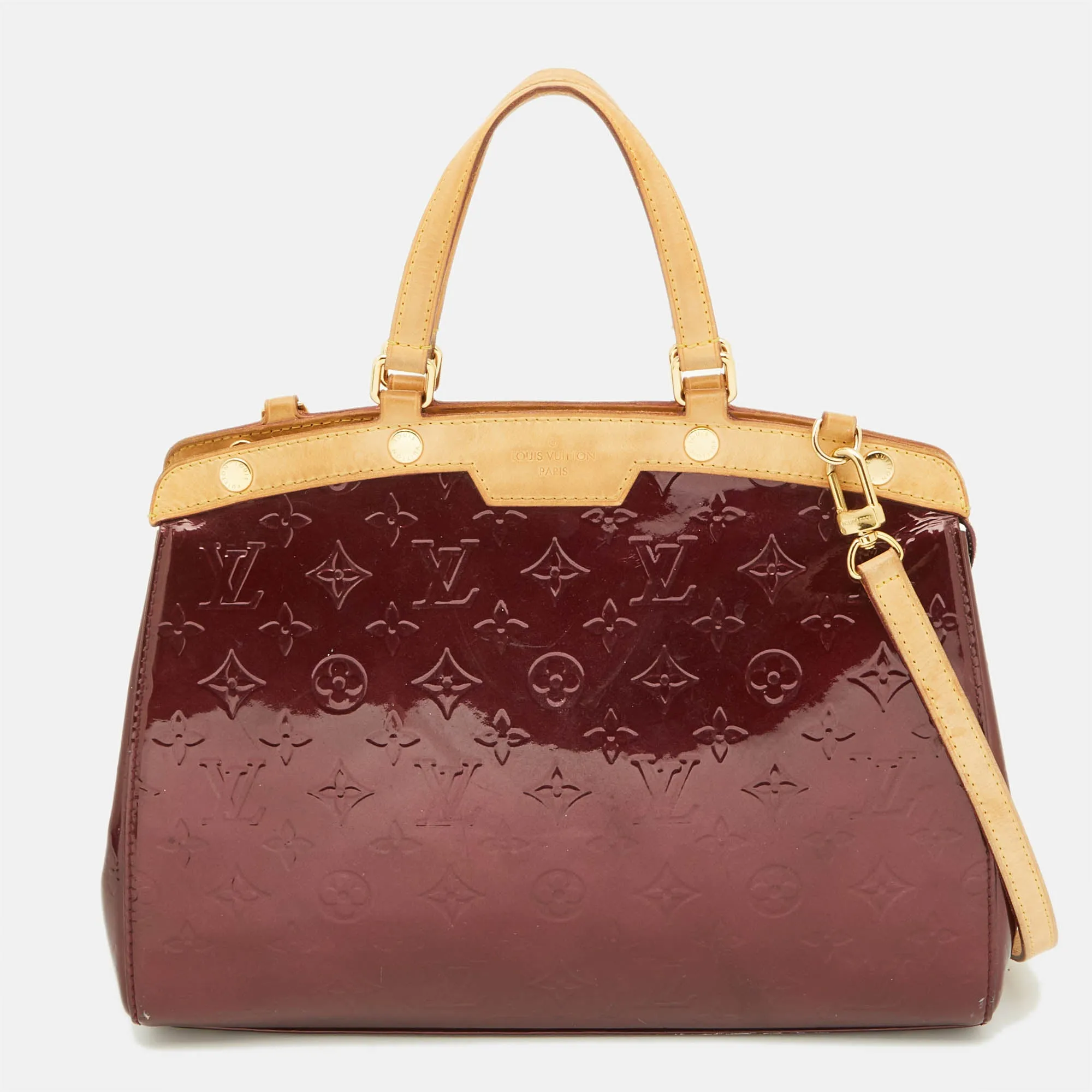 Amarante Monogram Vernis Brea MM Bag