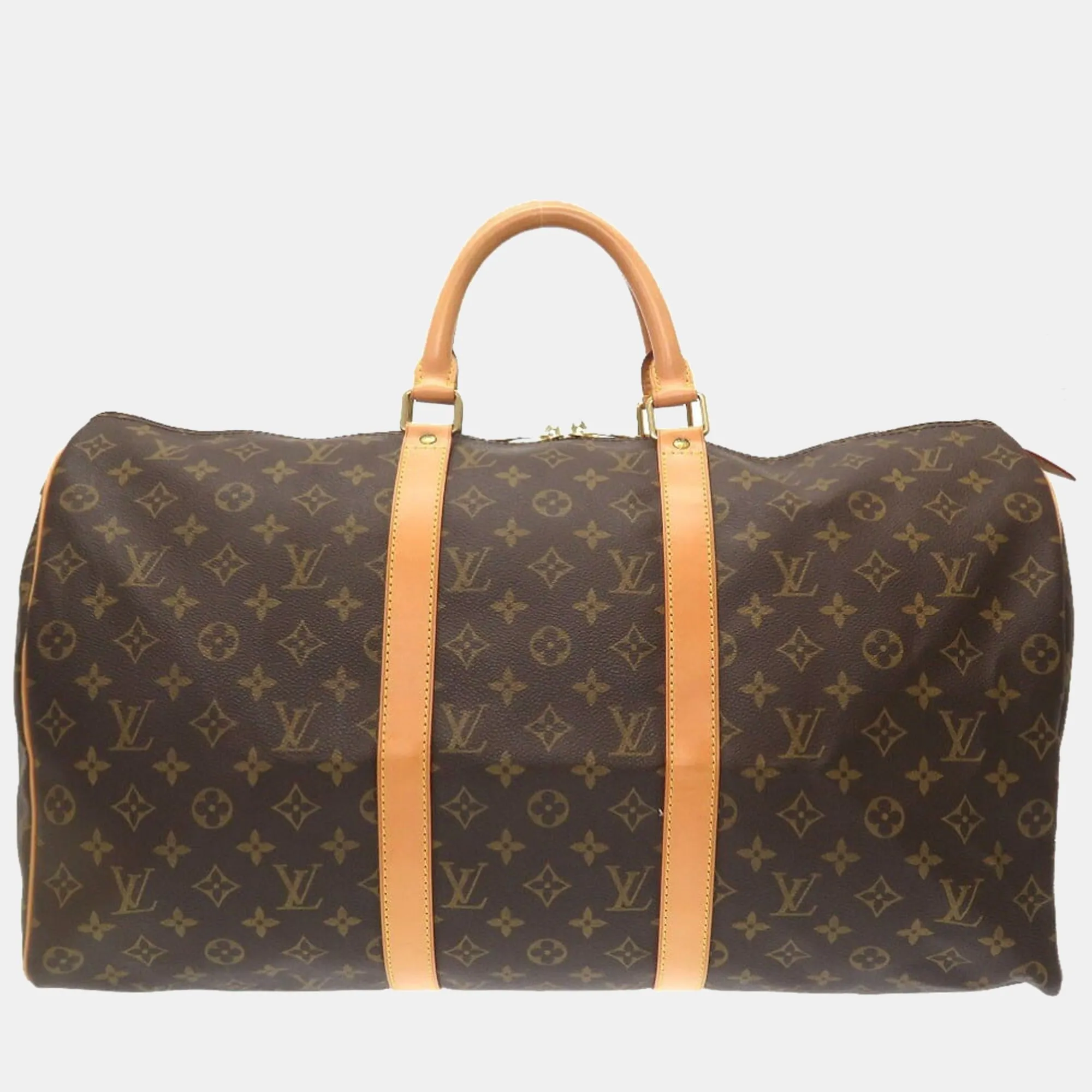 Brown Monogram Canvas Keepall 50 Duffel Bag