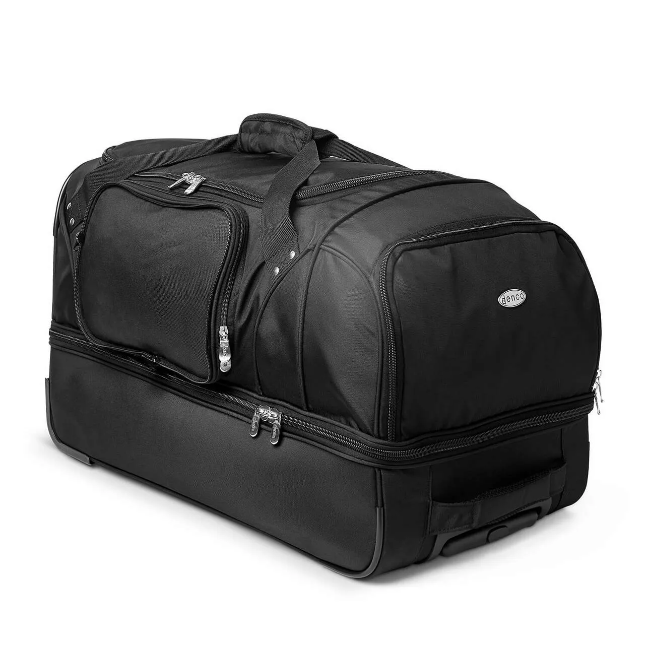 Buffalo Bills 27" Black Rolling Drop Bottom Duffel