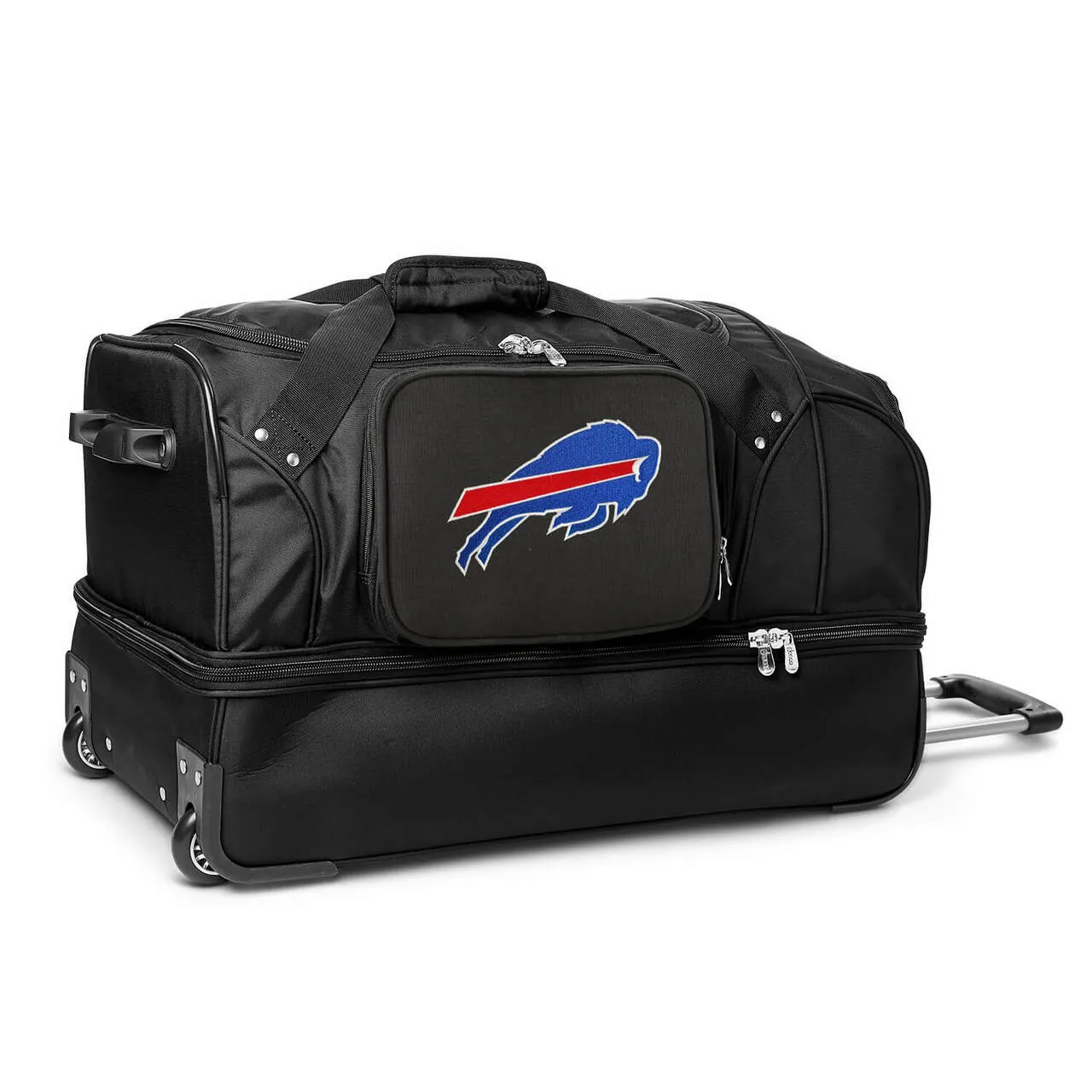 Buffalo Bills 27" Black Rolling Drop Bottom Duffel