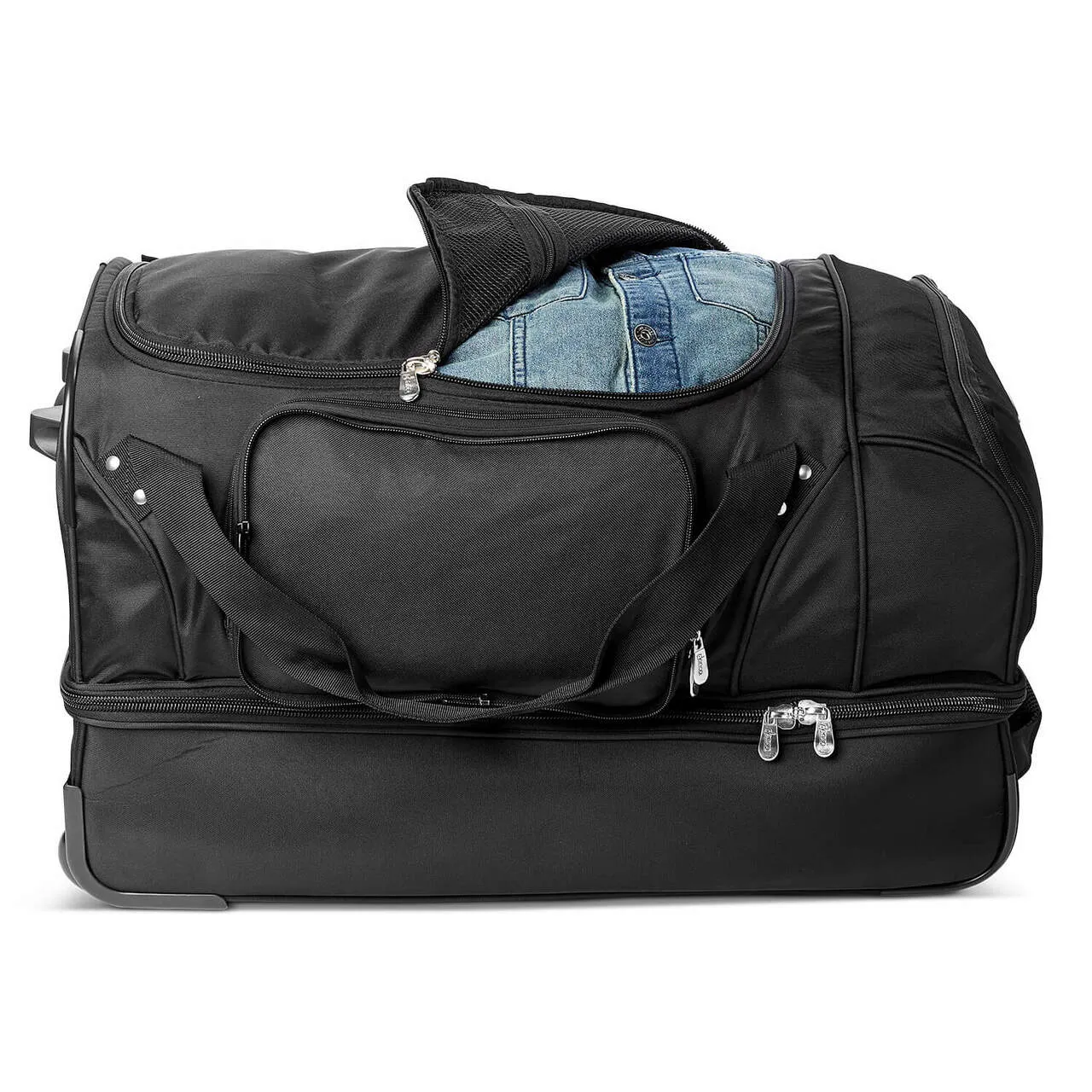 California Bears 27" Black Rolling Drop Bottom Duffel