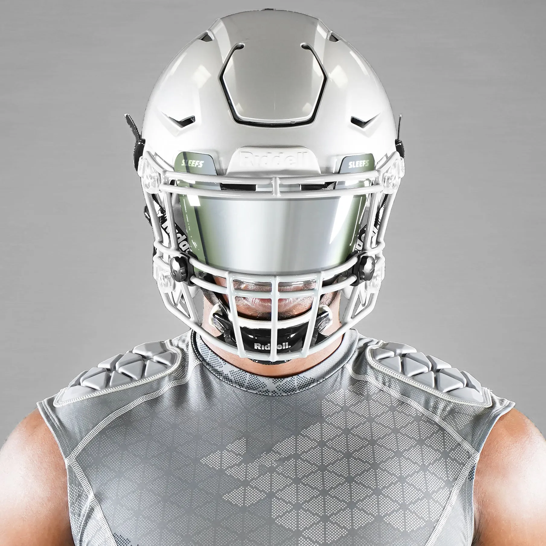 Camo Green Machine Silver Helmet Eye-Shield Visor