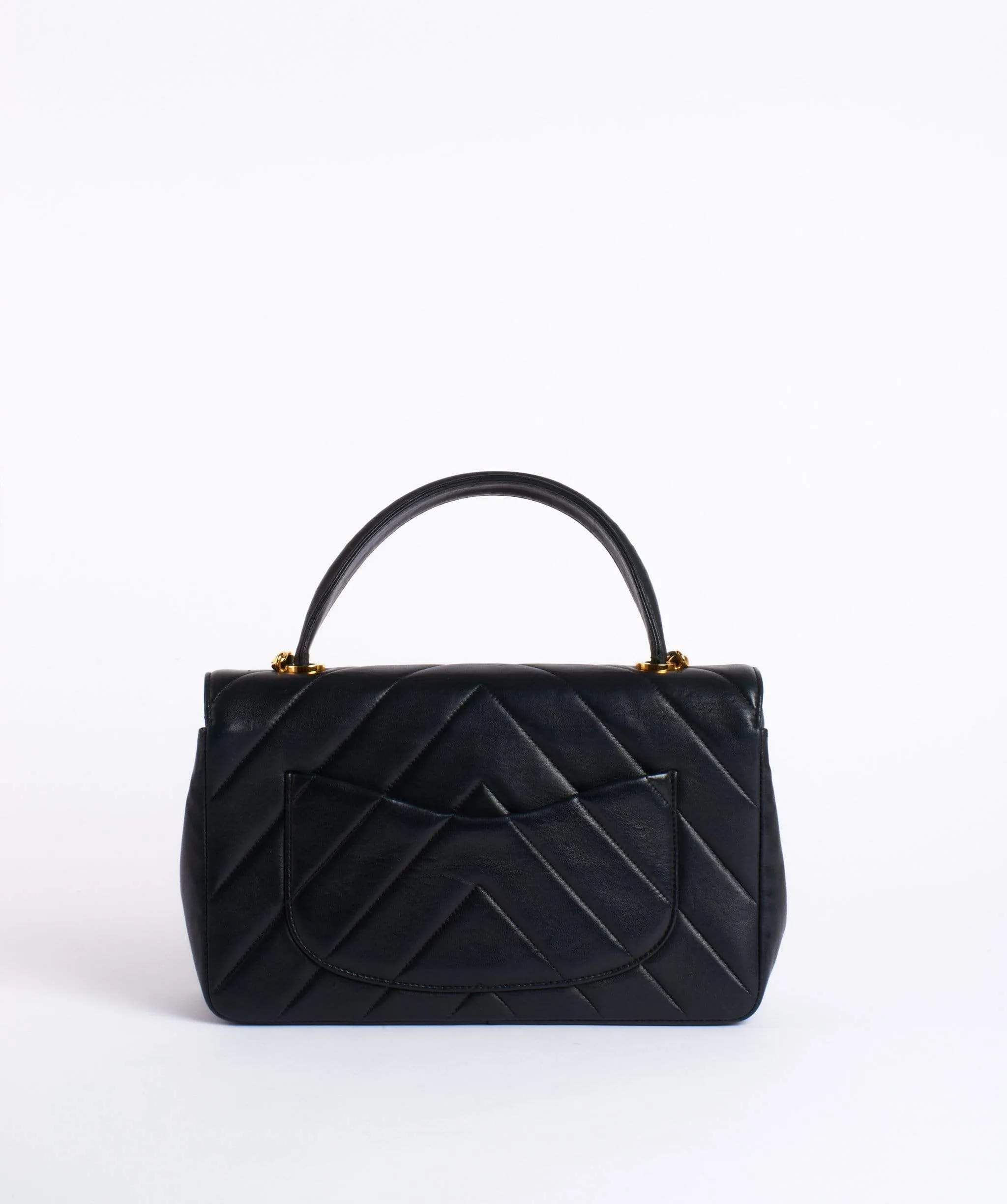 CC Chevron Flap Satchel