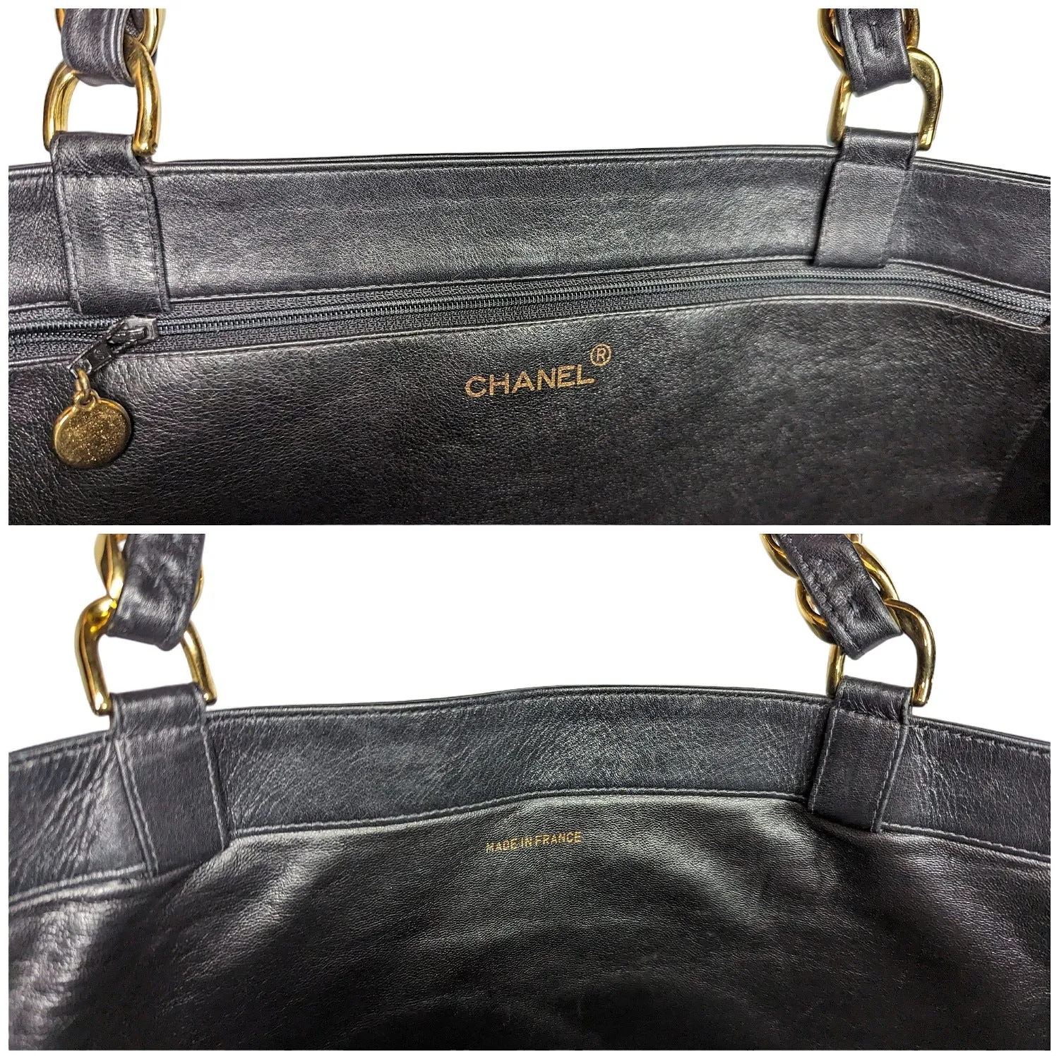 Chanel bag Vintage Calfskin CC Chain XL Shopper Tote