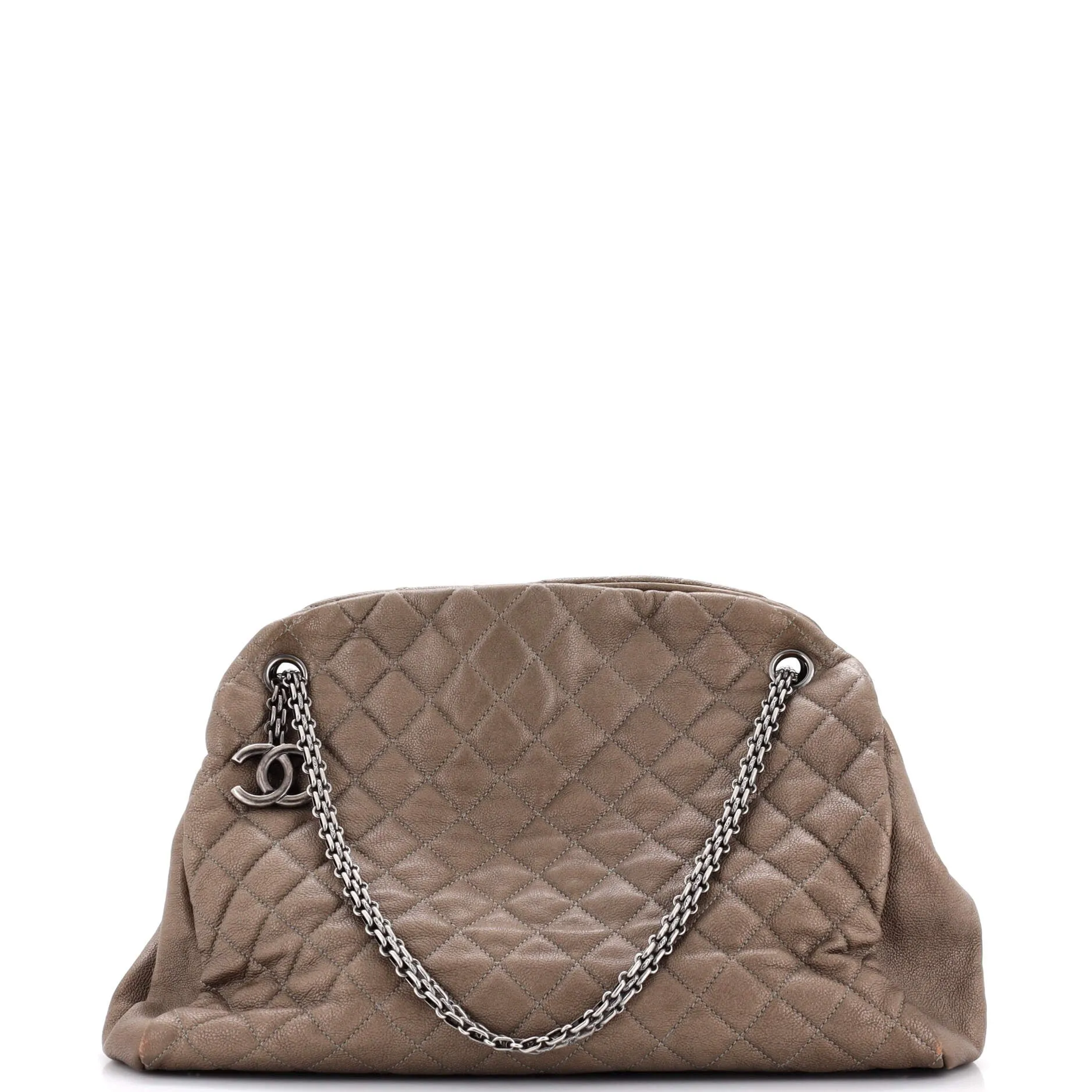 CHANEL Just Mademoiselle Bag Quilted Caviar Large