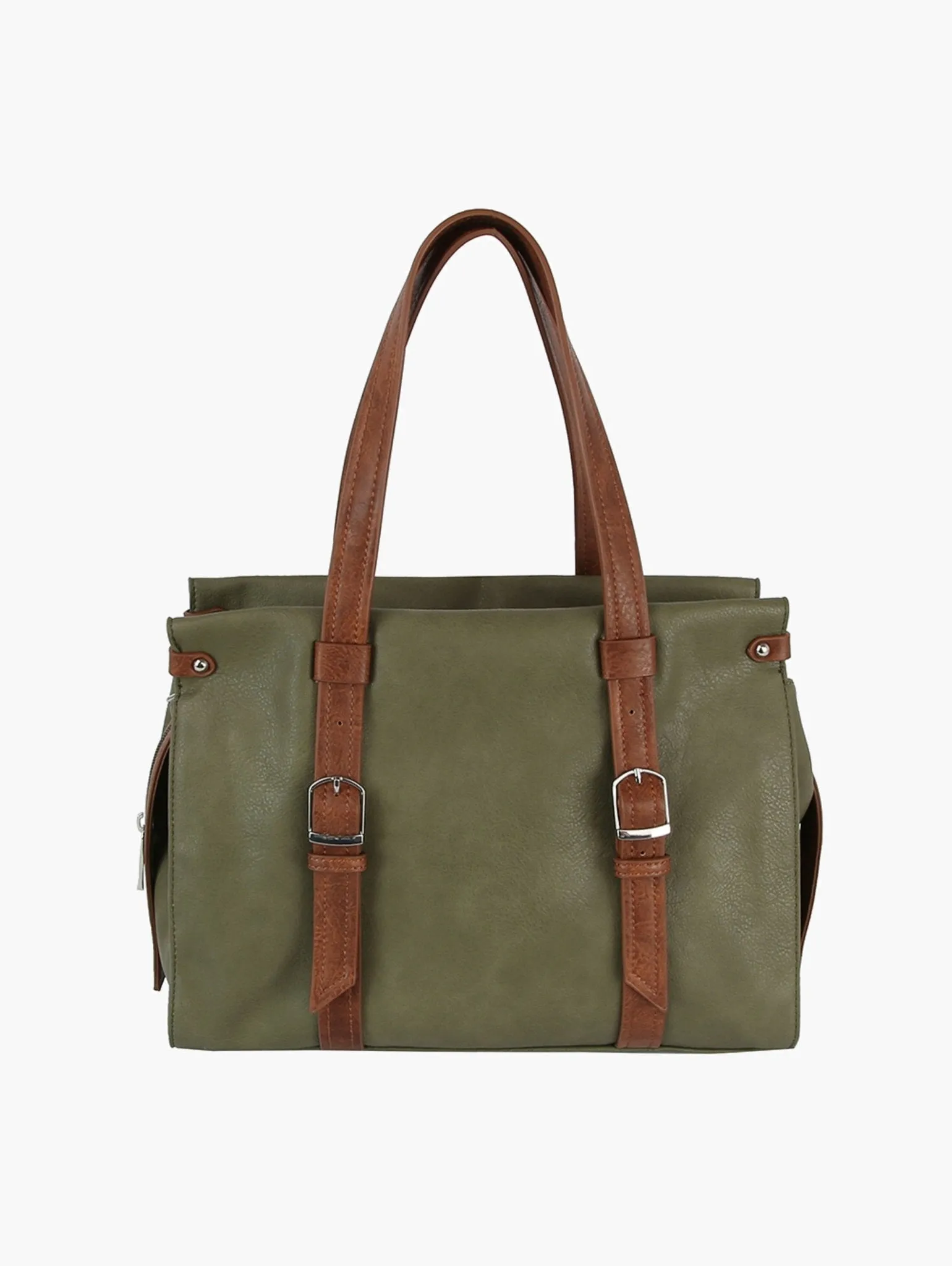 CMS043 Lori Two Tone Satchel Tote