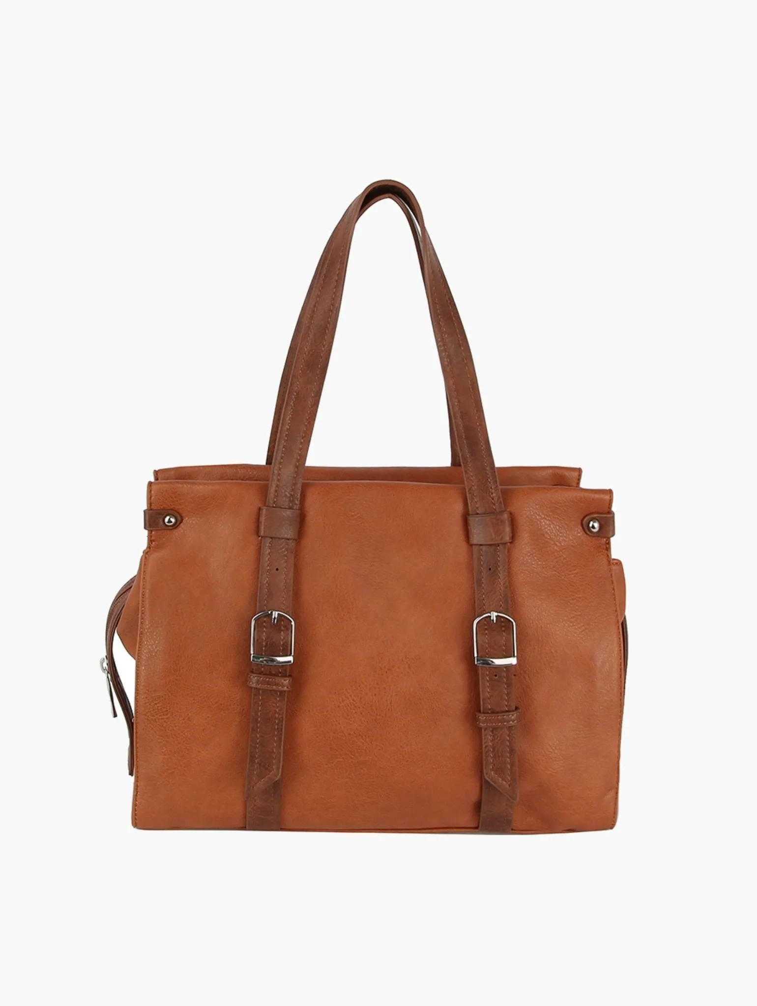 CMS043 Lori Two Tone Satchel Tote