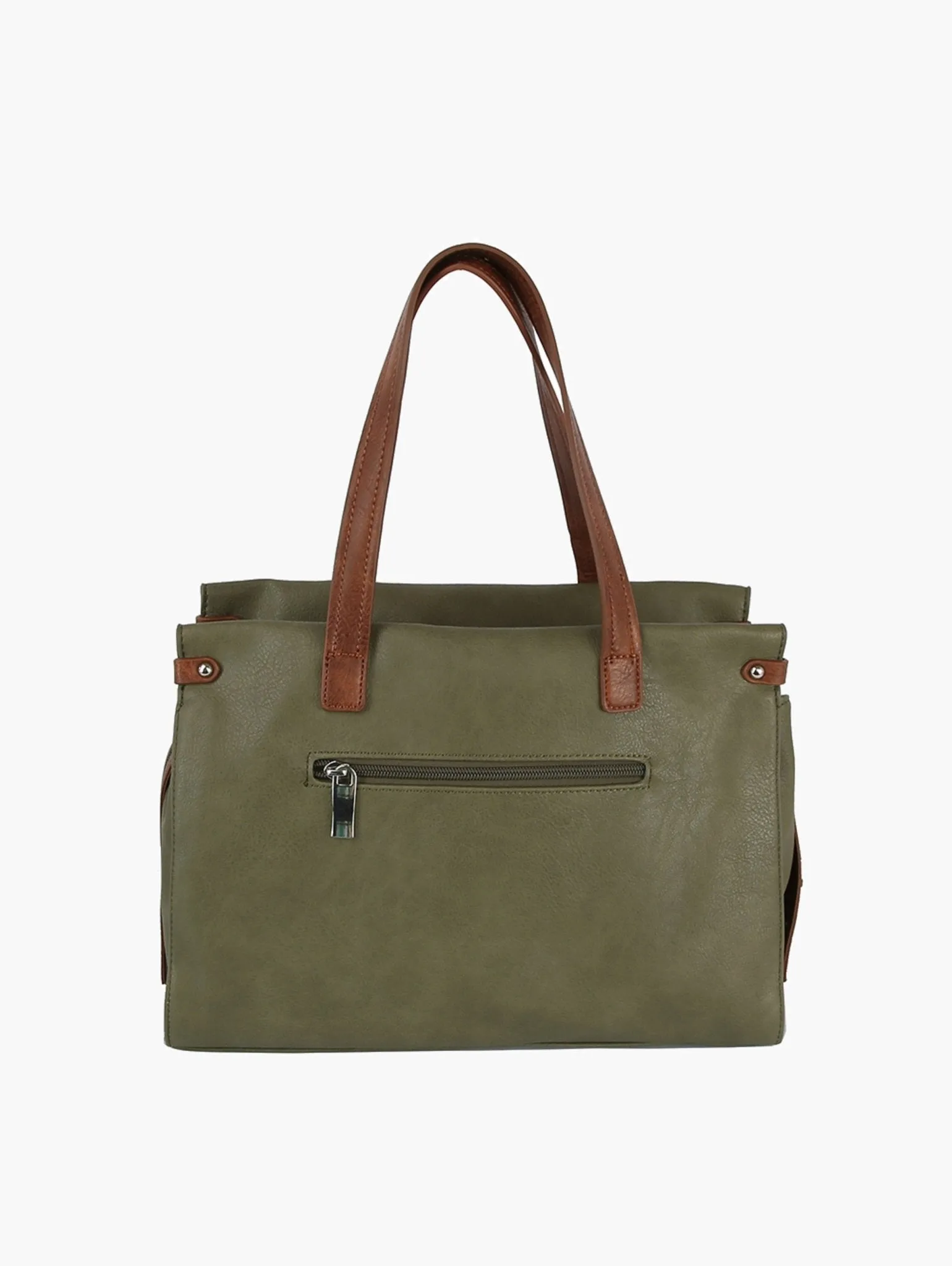 CMS043 Lori Two Tone Satchel Tote