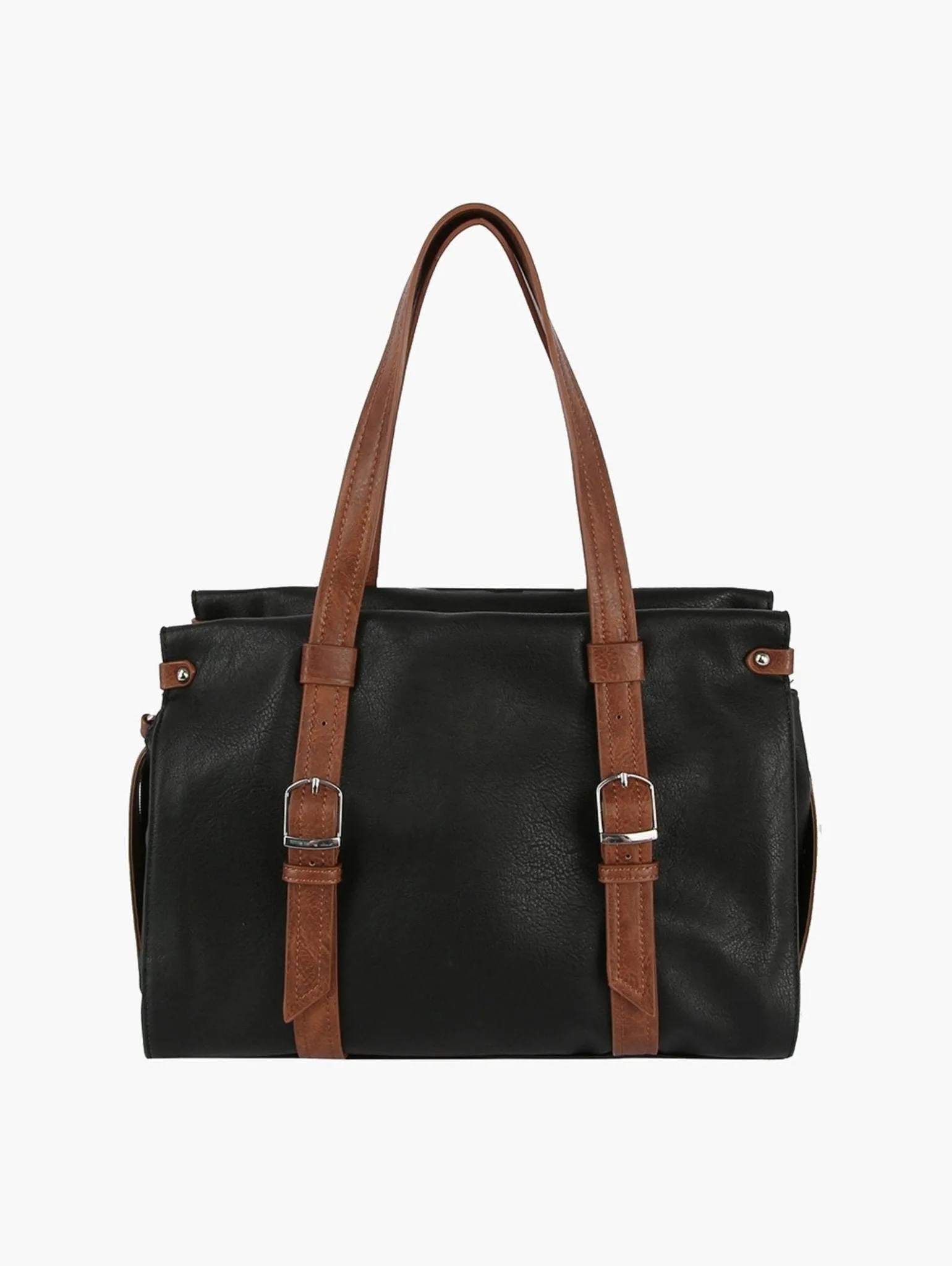 CMS043 Lori Two Tone Satchel Tote