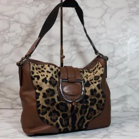 Dolce & Gabbana Purse: Leather Leopard Print Satchel