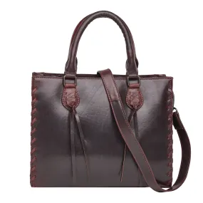 Emma Locking Leather Satchel