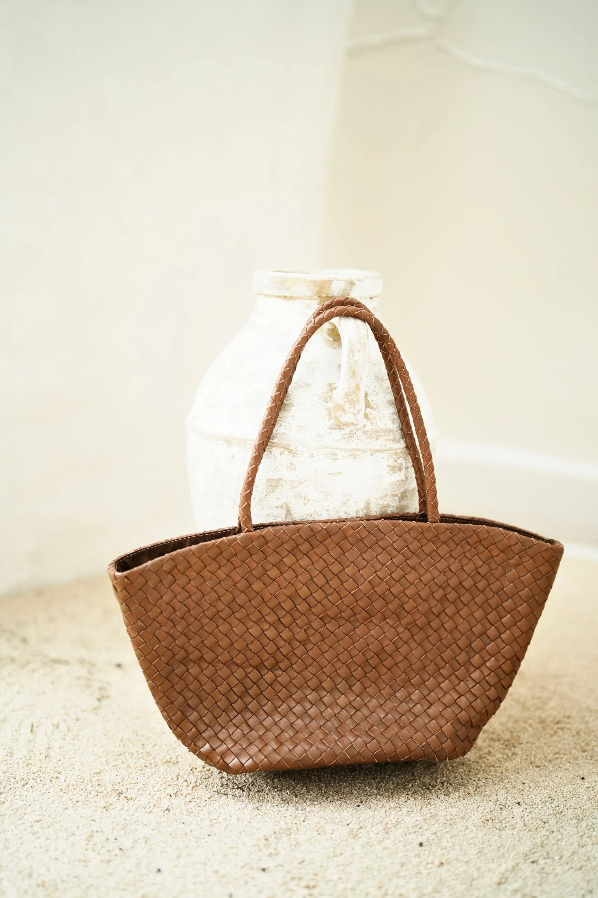 Gemma Handwoven Leather Tote