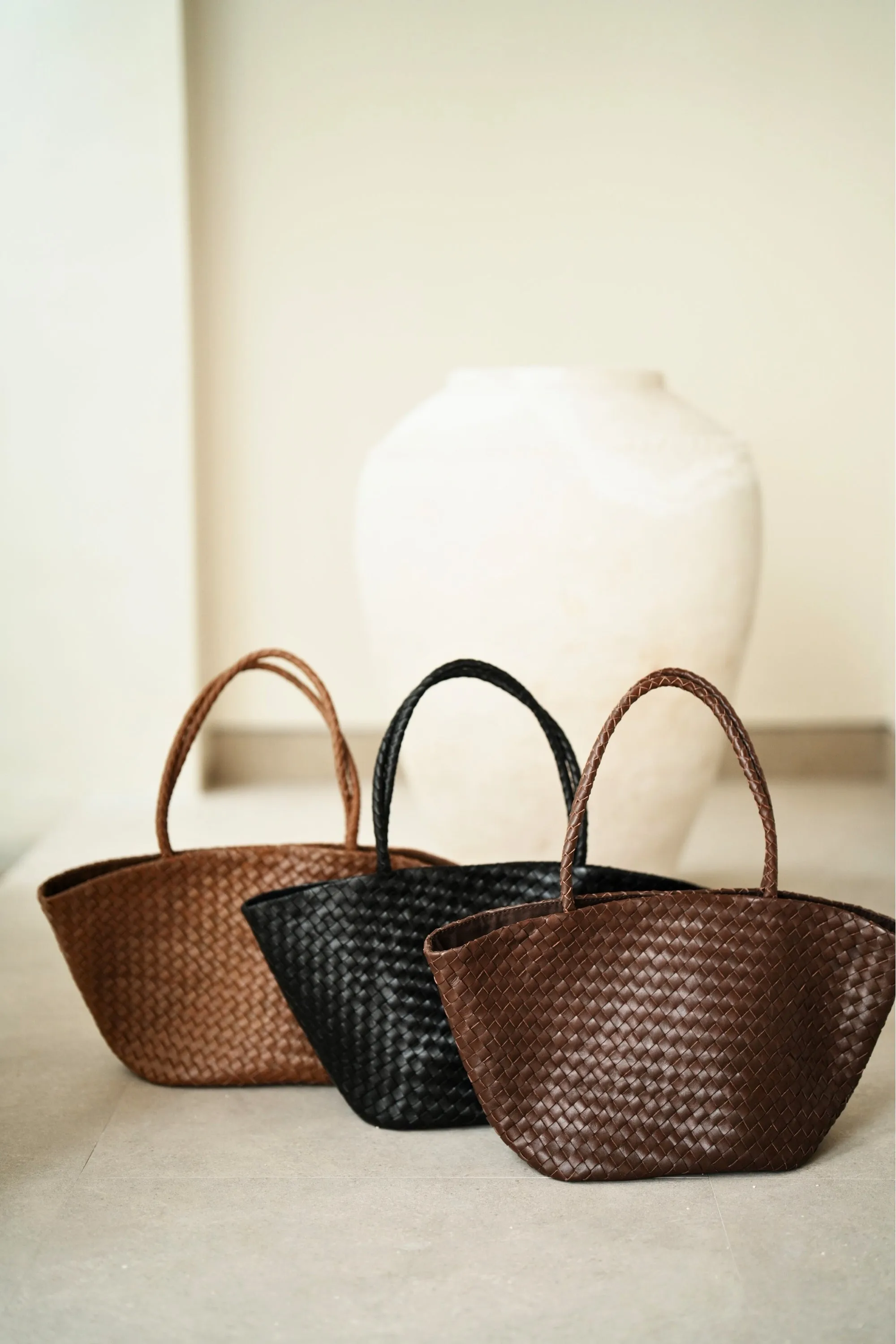 Gemma Handwoven Leather Tote