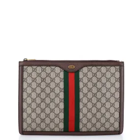 GUCCI Ophidia Portfolio Pouch GG Coated Canvas Medium