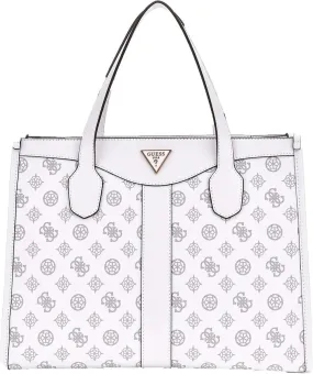 GUESS Silvana Satchel Bag White