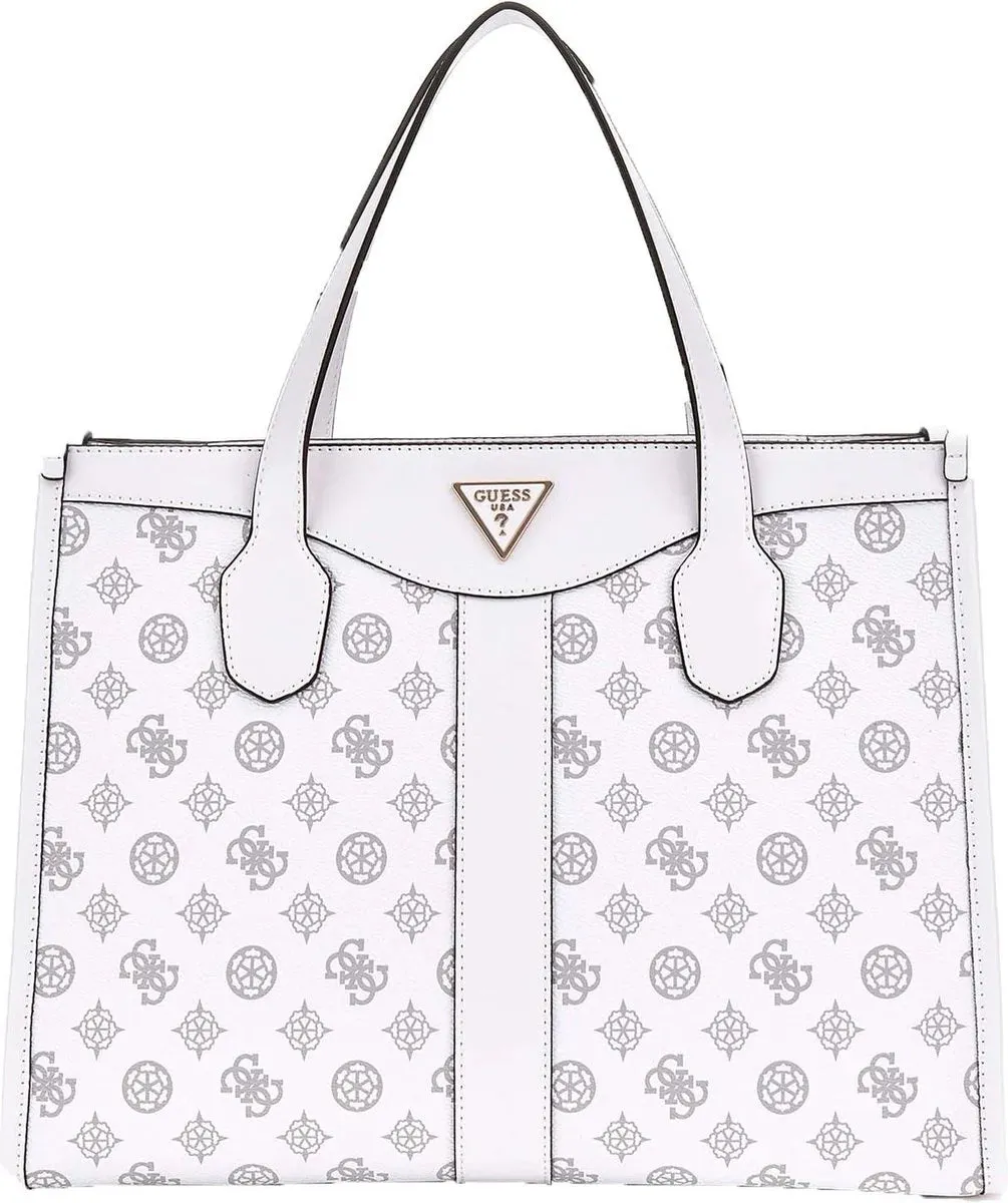 GUESS Silvana Satchel Bag White