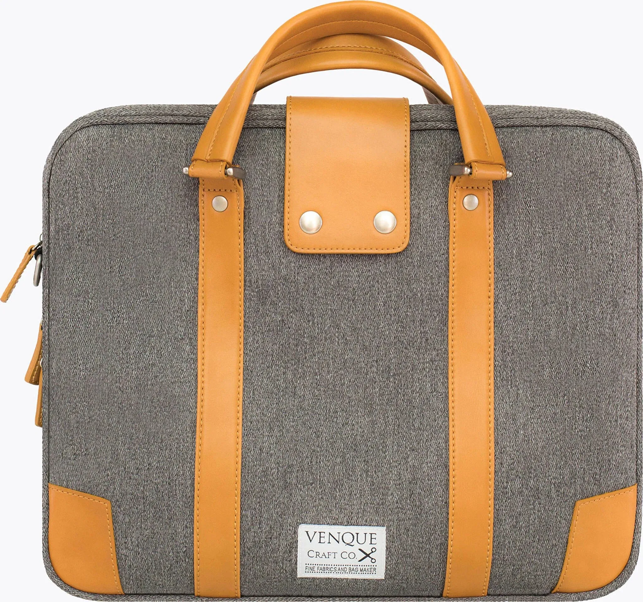 Hampton Briefcase - Grey/Tan