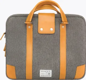 Hampton Briefcase - Grey/Tan