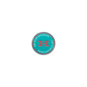 Hat Club Exclusive H Logo Pin - Teal, Red