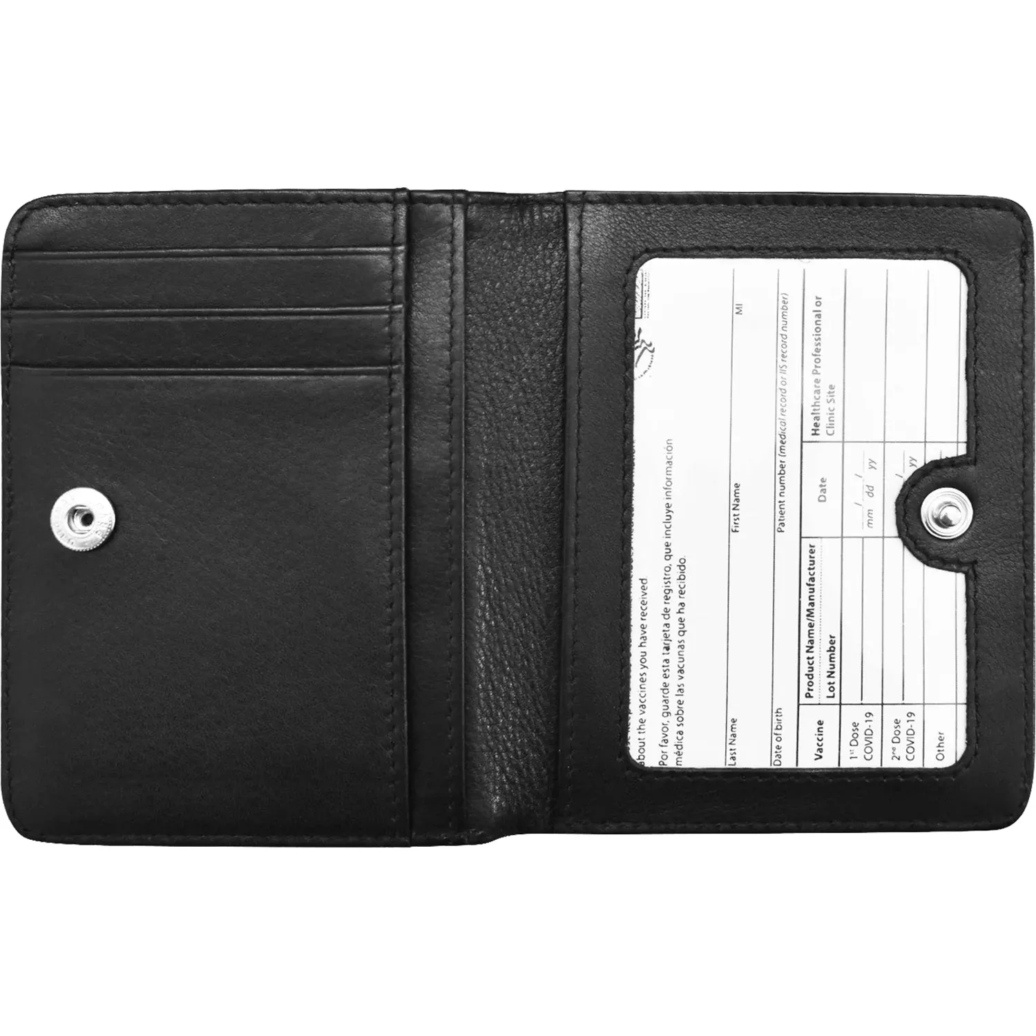 ili New York Euro Size Wallet Black Leather