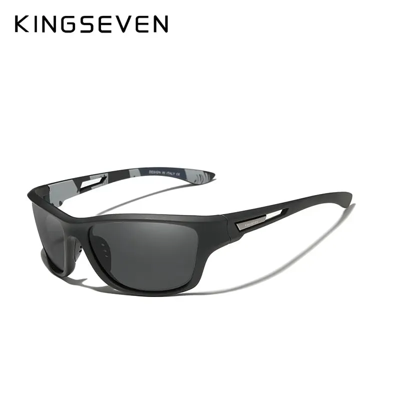 KINGSEVEN Polarized Cycling Sunglasses Men Fashion New Sports Style Square Sun Glasses Male Outdoor Travel UV Goggles