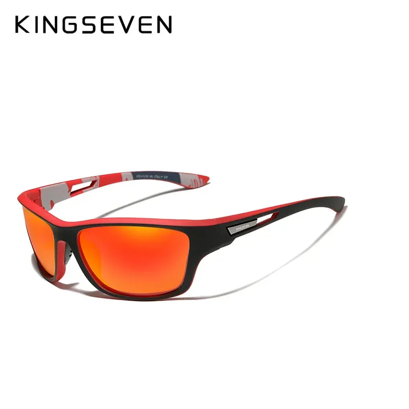 KINGSEVEN Polarized Cycling Sunglasses Men Fashion New Sports Style Square Sun Glasses Male Outdoor Travel UV Goggles