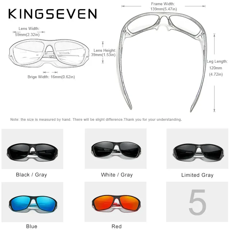 KINGSEVEN Polarized Cycling Sunglasses Men Fashion New Sports Style Square Sun Glasses Male Outdoor Travel UV Goggles