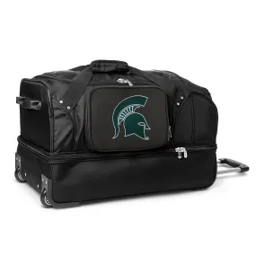 Michigan State Spartans 27" Black Rolling Drop Bottom Duffel