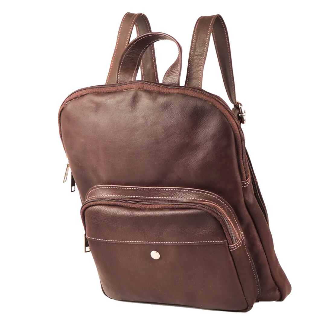 Mini Leather Backpack Brown