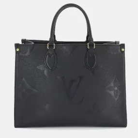 Noir Monogram Empreinte Leather MM Onthego Tote Bag