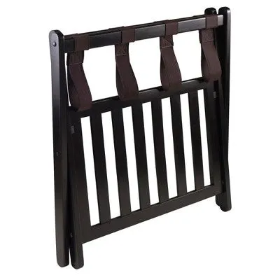 Reese Luggage Rack with Shelf Dark Espresso Brown - Winsome