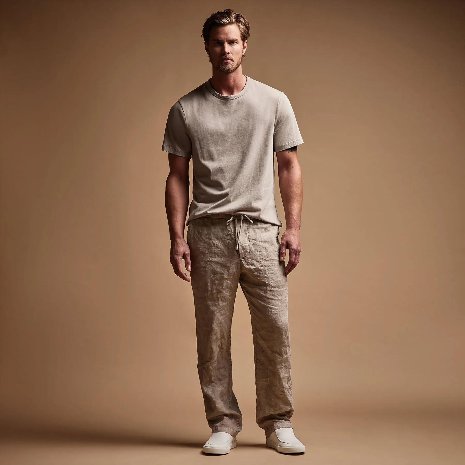 Relaxed Linen Pant - Mineral Pigment