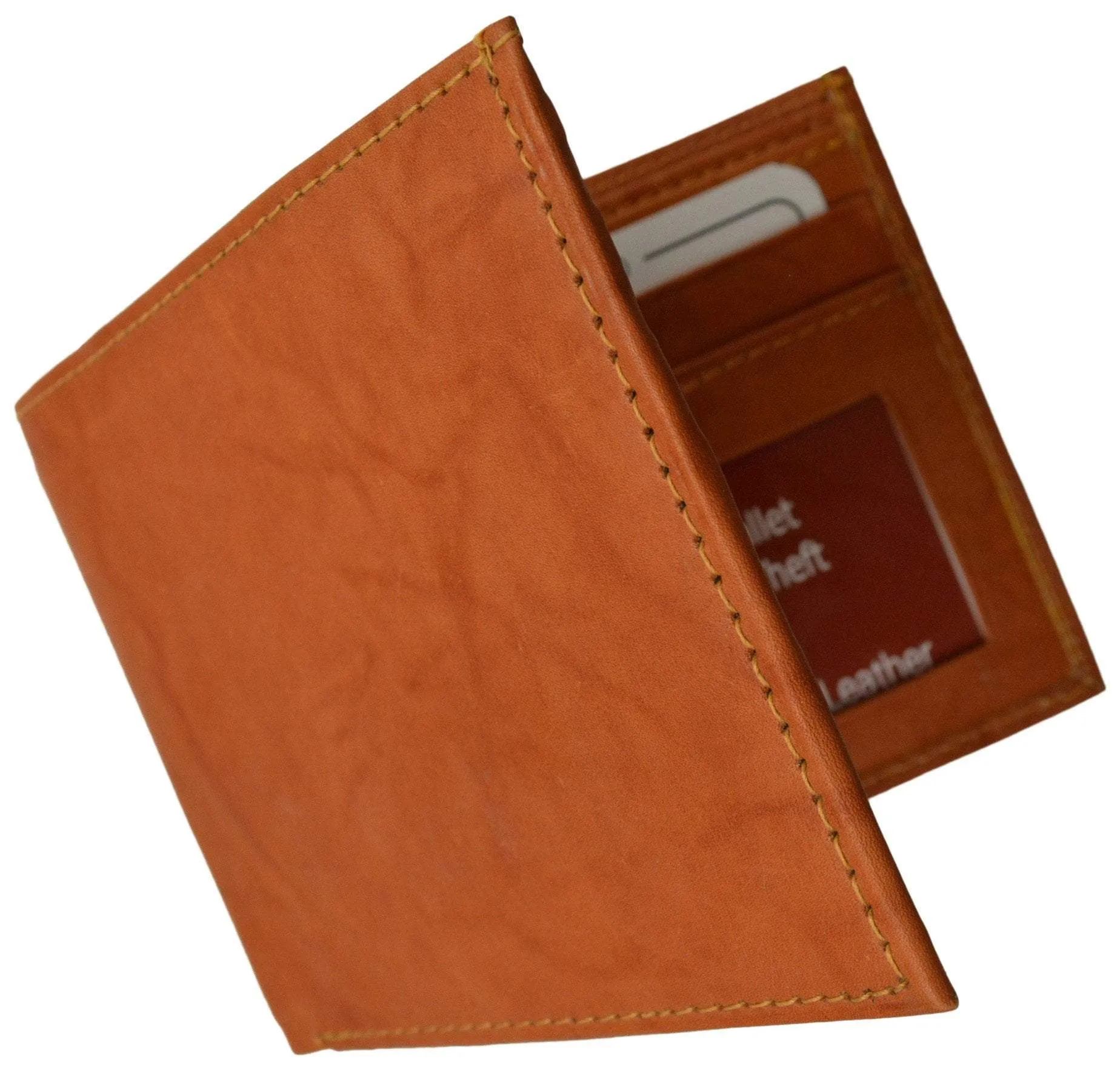 RFID Blocking Men's Leather Slim Bifold Wallet RFID 60 (C)