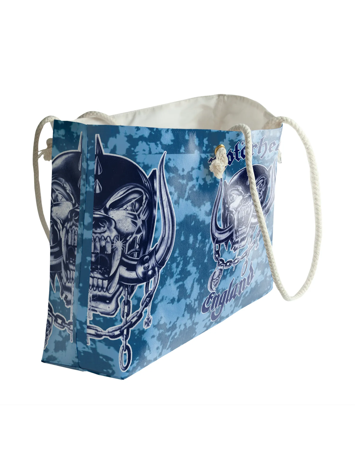 Rocksax Motorhead Rope Handled Beach Bag - Camo Blue