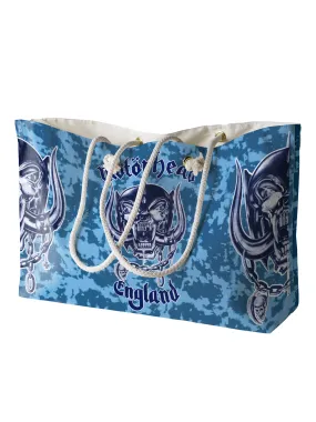 Rocksax Motorhead Rope Handled Beach Bag - Camo Blue