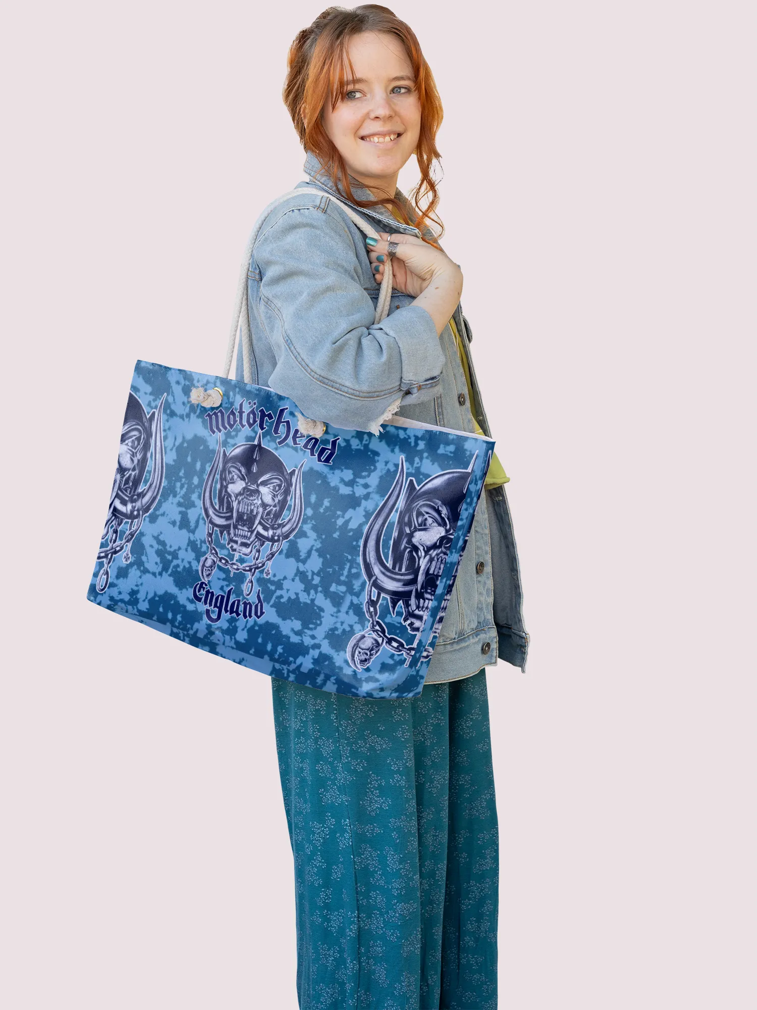 Rocksax Motorhead Rope Handled Beach Bag - Camo Blue