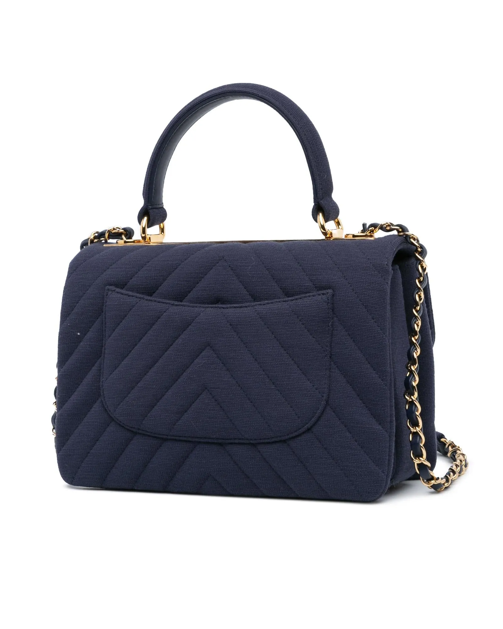 Small Chevron Jersey Trendy Flap Bag with Chain Strap