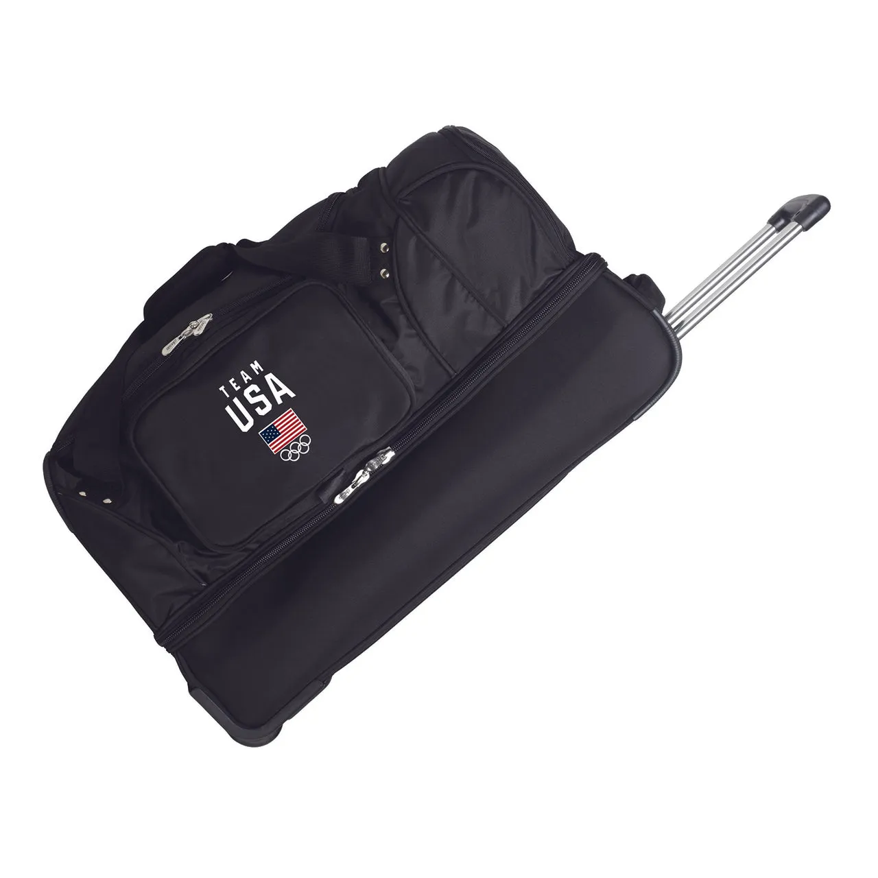 Team USA 27" Black Rolling Drop Bottom Duffel