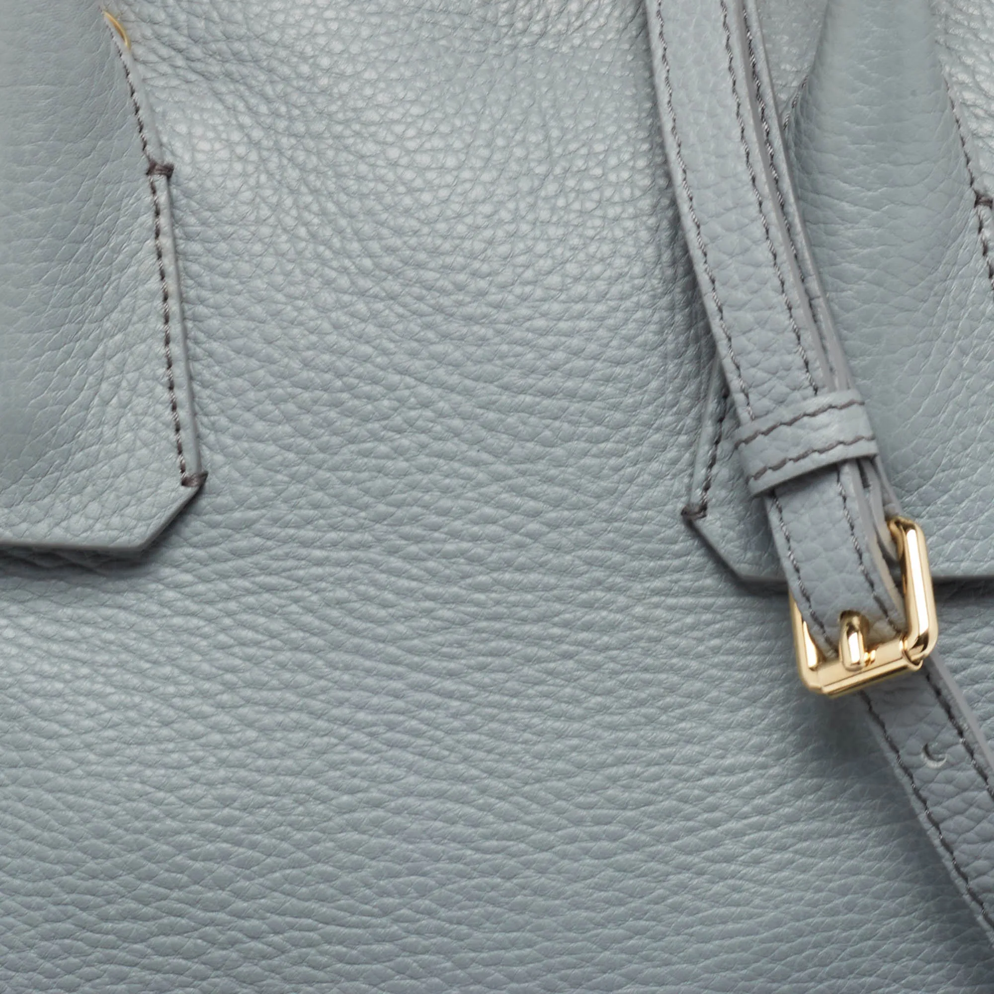 Trendy Inspired Burberry Light Blue Leather Greenwood Satchel