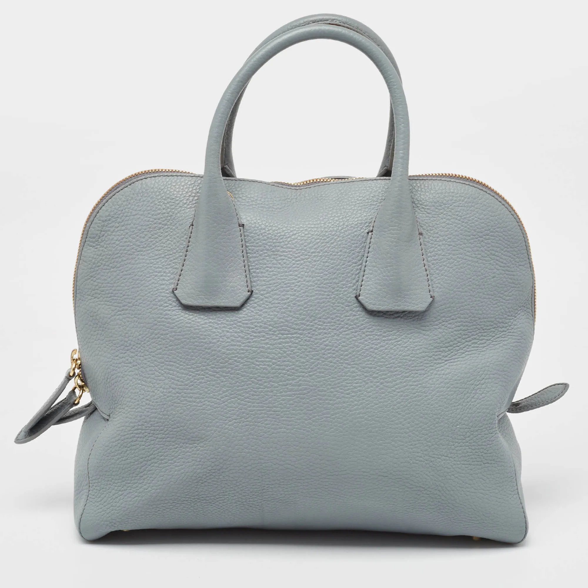 Trendy Inspired Burberry Light Blue Leather Greenwood Satchel